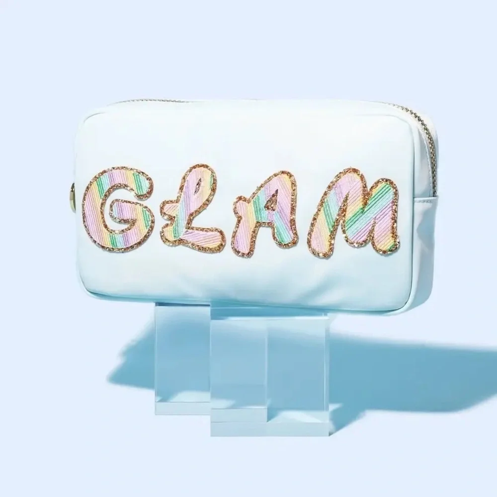 Stoney Clover Lane GLAM Patch Pouch Cosmetic Bag Travel Makeup Case